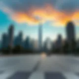 Dubai's Iconic Skyline The breathtaking skyline of Dubai featuring luxury skyscrapers