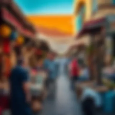 Local Market: A Fusion of Tradition and Modernity Vibrant market scene highlighting local crafts and goods