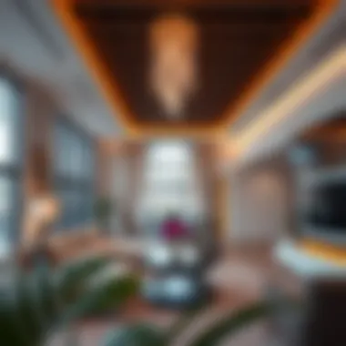 Luxurious interior design of a new apartment