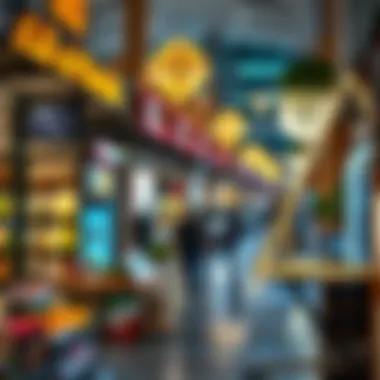 Marketplace Dynamics in Plaza Masdar City Vibrant marketplace scene reflecting luxury real estate opportunities in Plaza Masdar City