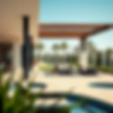 Outdoor Luxury Villa in Dubai Beautiful outdoor space of a luxury villa