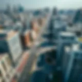 Aerial view of Sheikh Rashid Bin Saeed Street showcasing modern architecture