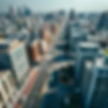Aerial view of Sheikh Rashid Bin Saeed Street showcasing modern architecture