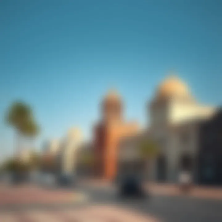 Heritage and Modernity: Historical Landmarks on شارع حمدان Historical landmarks along شارع حمدان reflecting Dubai's rich heritage