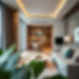 Stylish Living Space in Deira Charming studio apartment interior with modern decor