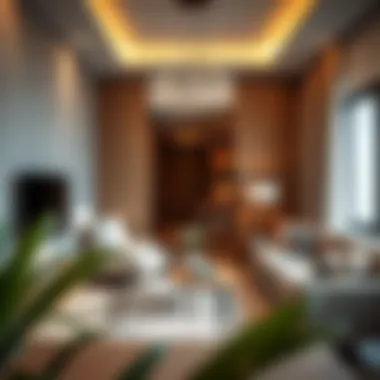 Modern studio apartment interior in Bur Dubai