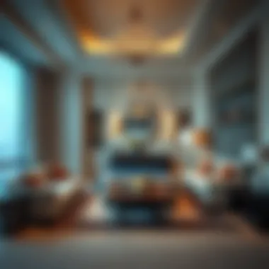 Elegant bedroom interior featuring upscale furnishings