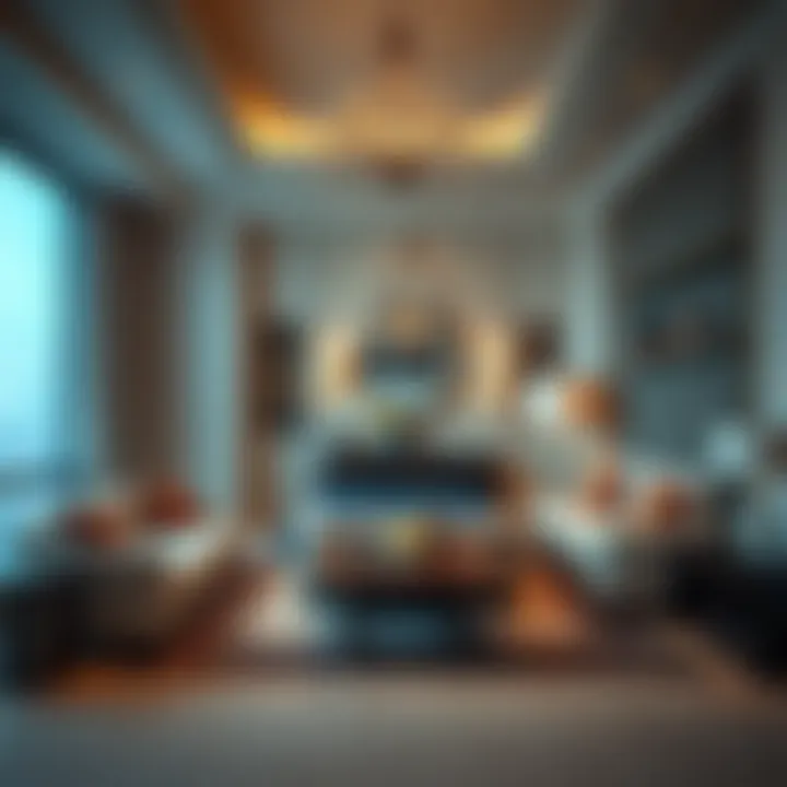 Elegant bedroom interior featuring upscale furnishings