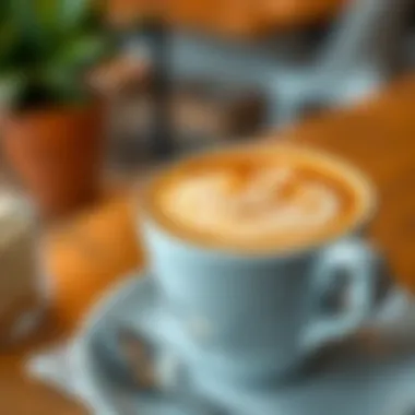 Artistic Latte Creations in Business Bay Artistic latte art in a cup of coffee