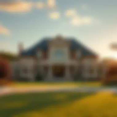 Architectural Marvels on Ample Acres Elegant architectural designs showcasing large estates