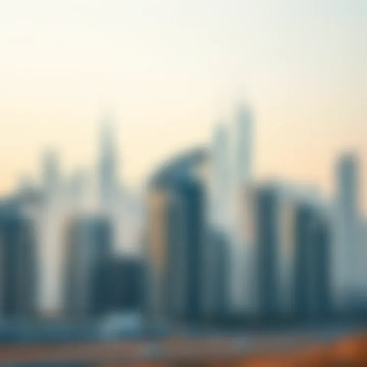 Modern architecture in Dubai skyline