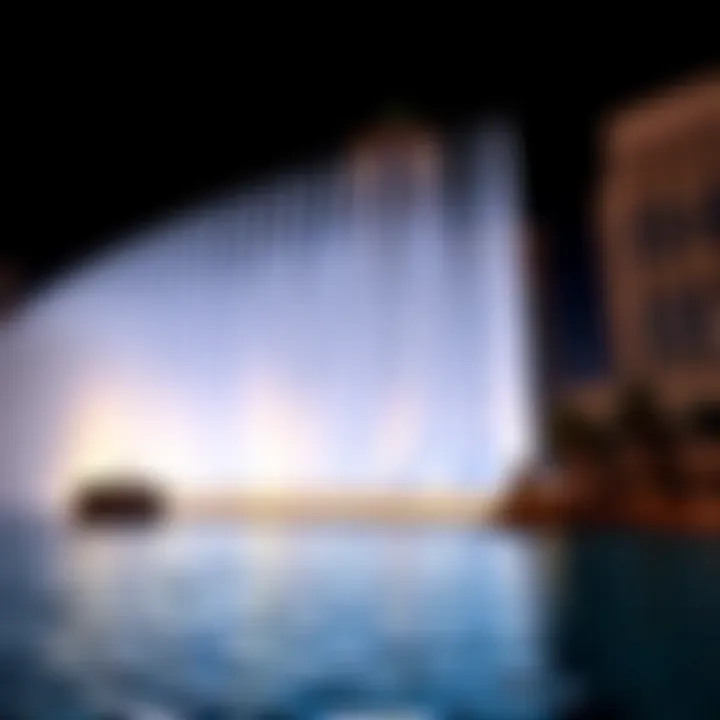 Dubai Fountain: A Nightly Spectacle The Dubai Fountain illuminated at night