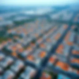 Aerial view of Warsan 4 showcasing vibrant community layouts