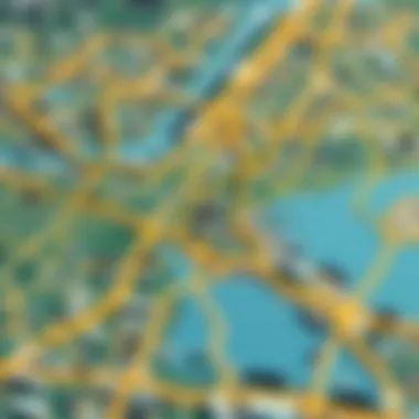 Map highlighting rental areas in Dubai