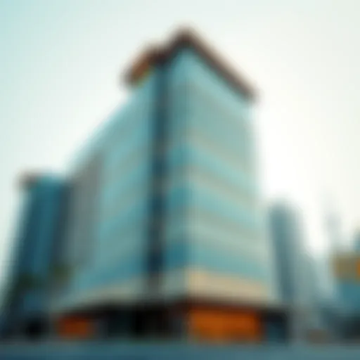 Stunning exterior view of the Opus Building showcasing its unique design