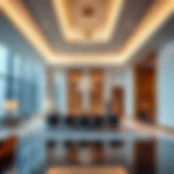 Elegant Interior Design of the Opus Building Luxurious interior space within the Opus Building reflecting modern design