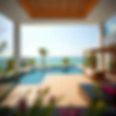 Relaxing Poolside Retreats in Al Warqa Recreational area with a pool in a villa