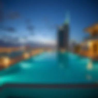 Elegant rooftop pool area at Yacht Bay Tower