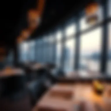 Dining Experience at Yas Bay Waterfront Luxurious dining experience at a restaurant with waterfront views
