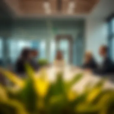 Business meeting in a modern office setting