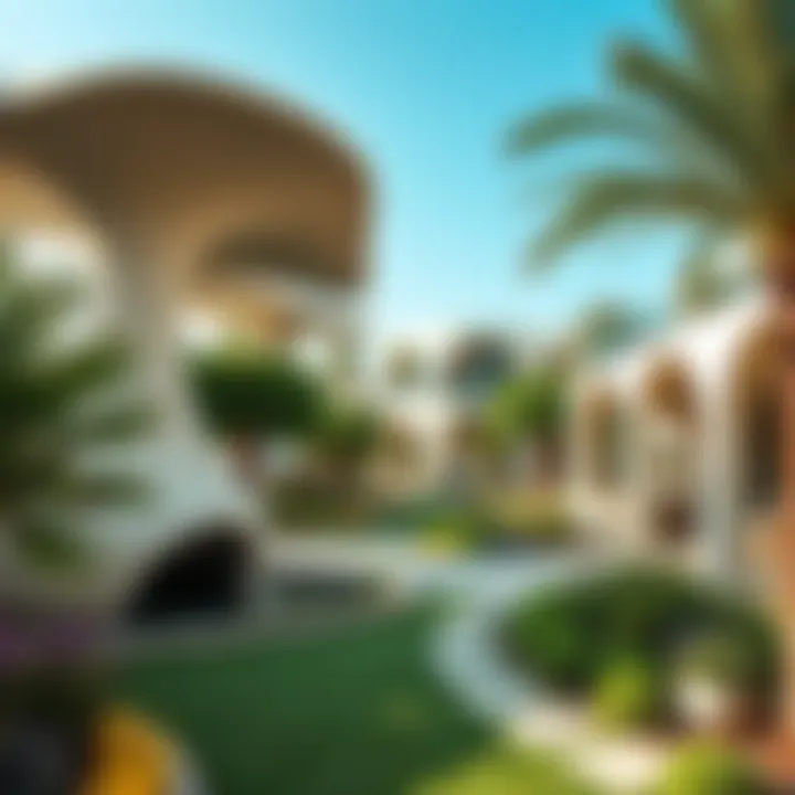 Unique architectural elements integrated with nature