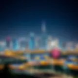 Majestic view of the UAE skyline during a festive holiday