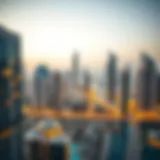 Stunning skyline view of Downtown Dubai showcasing hotel apartments