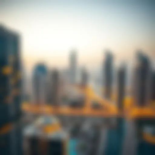 Stunning skyline view of Downtown Dubai showcasing hotel apartments