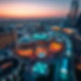 Aerial View of La La Land's Architectural Design A stunning aerial view of La La Land within Dubai Hills Mall showcasing its architectural design