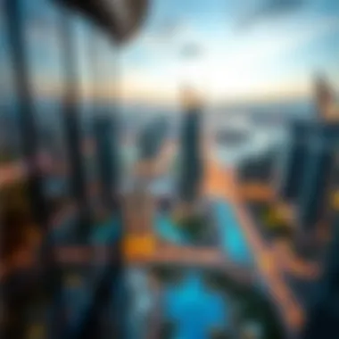 Breathtaking Views from Laguna Tower Panoramic view of Jumeirah Lake Towers from Laguna Tower