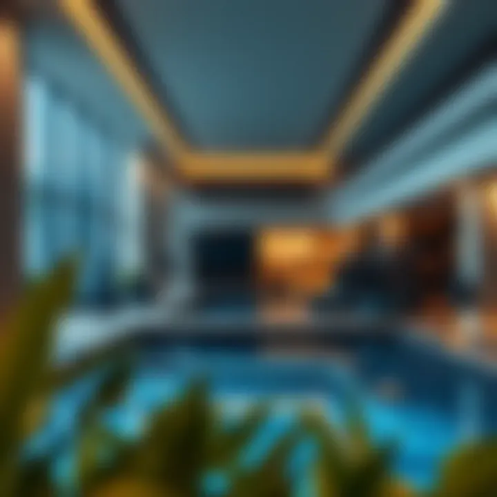 Luxurious amenities available at Lake Terrace, including a state-of-the-art fitness center and swimming pool