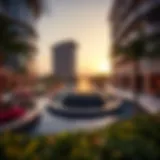 A panoramic view of Lake Terrace showcasing its architectural elegance and surrounding water features