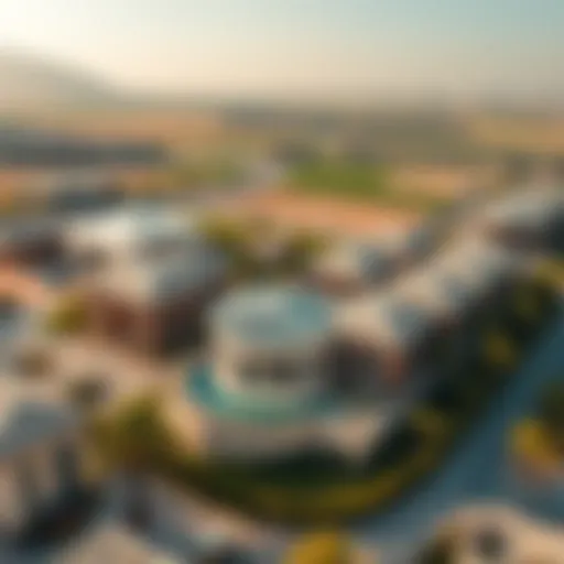 Aerial view of luxury land in Dubai