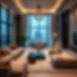 Luxurious apartment interior showcasing modern design