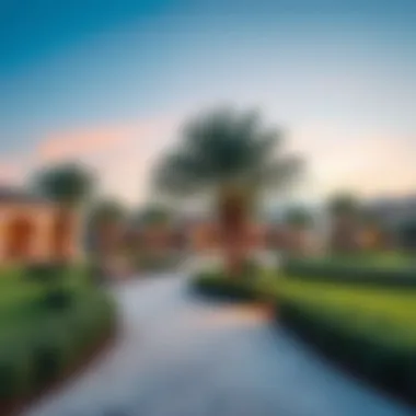 Beautiful landscaped park in Liwan Silicon Oasis with modern amenities