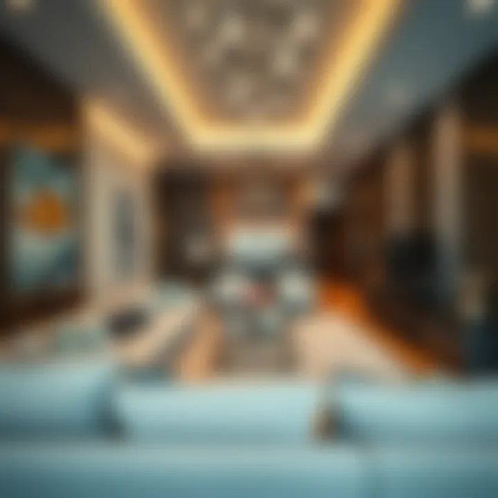 Luxurious interior of a modern apartment in Liwan