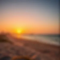 Breathtaking sunset view over Mamzar Beach