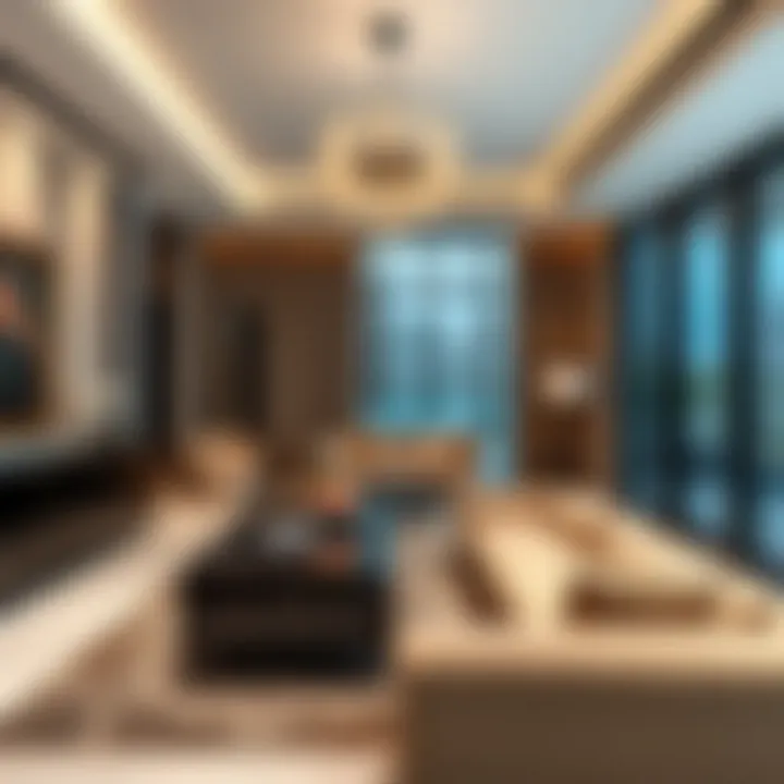 Luxurious interior design of a living space in Masa Residence