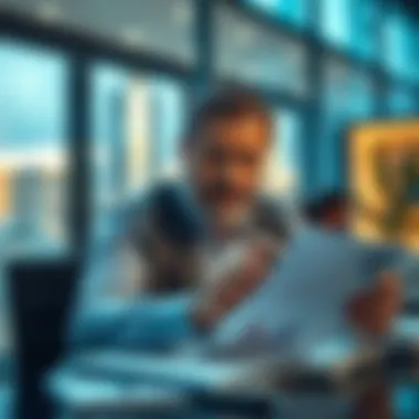 Real estate investor reviewing market trends
