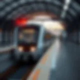 Metro Dubai train arriving at a station