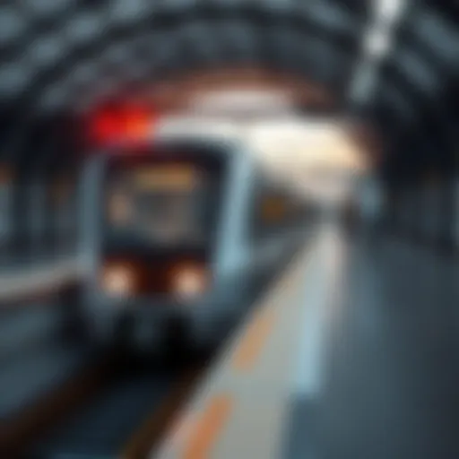 Metro Dubai train arriving at a station