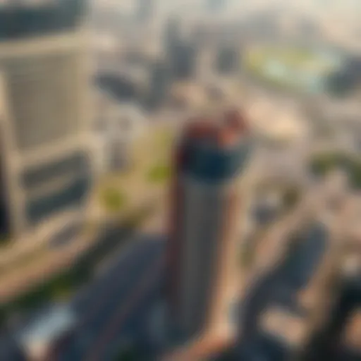 Aerial view of Midtown by Deyaar showcasing its strategic location