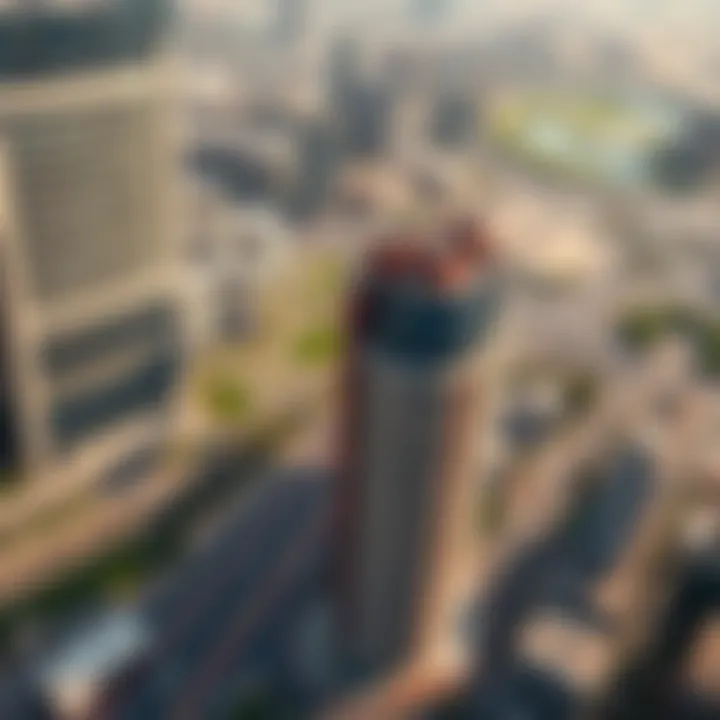 Aerial view of Midtown by Deyaar showcasing its strategic location