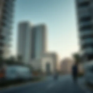 Urban Influence: The Nasser Rashid Lootah Building and Its Environment Surrounding urban landscape illustrating the building's impact on the area