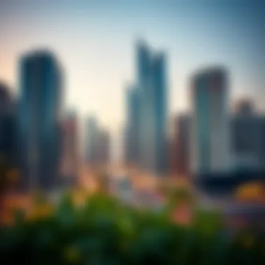 Business Bay Cityscape Cityscape of Business Bay highlighting modern skyscrapers and luxury developments