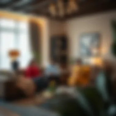 Family Planning: Discussing Moving Strategies A family discussing their moving plans in a well-decorated living room