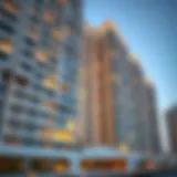 Architectural facade of Nuaimia Towers showcasing contemporary design