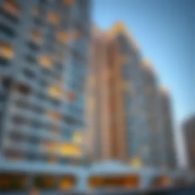 Architectural facade of Nuaimia Towers showcasing contemporary design