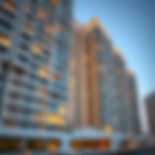 Architectural facade of Nuaimia Towers showcasing contemporary design