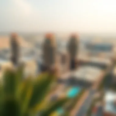 Aerial perspective of Dubai Silicon Oasis with Palacio Towers in view